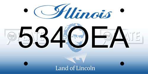 534OEA Illinois License Plate