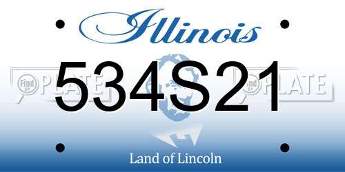 534S21 Illinois License Plate