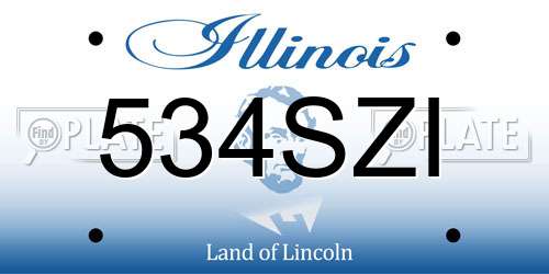 534SZI Illinois License Plate