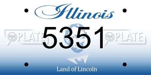 5351 Illinois License Plate
