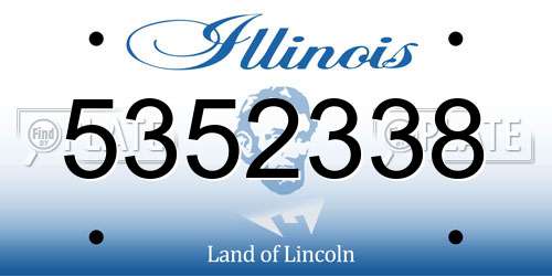 5352338 Illinois License Plate