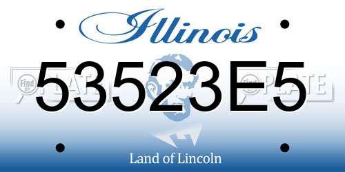 53523E5 Illinois License Plate