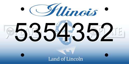 5354352 Illinois License Plate