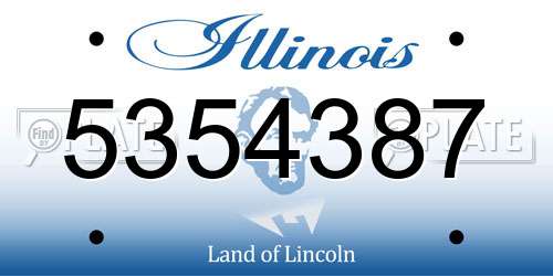 5354387 Illinois License Plate