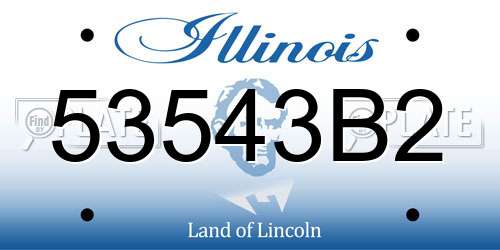 53543B2 Illinois License Plate