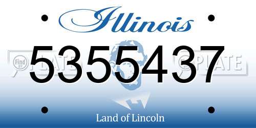 5355437 Illinois License Plate