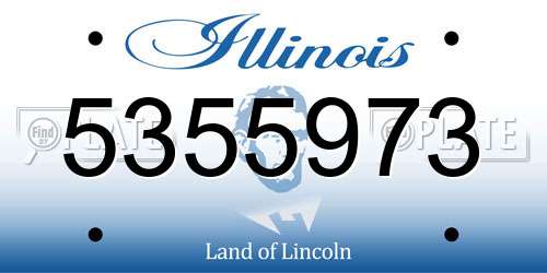 5355973 Illinois License Plate