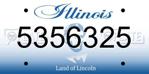 5356325 Illinois License Plate
