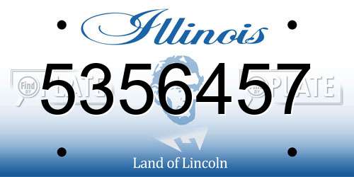 5356457 Illinois License Plate