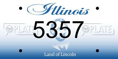 5357 Illinois License Plate