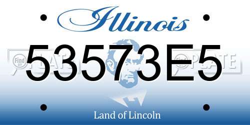 53573E5 Illinois License Plate