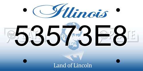 53573E8 Illinois License Plate