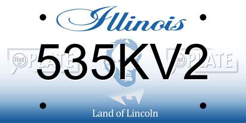 535KV2 Illinois License Plate