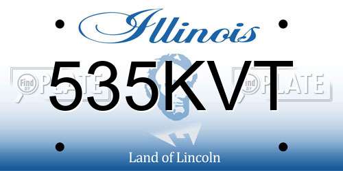 535KVT Illinois License Plate
