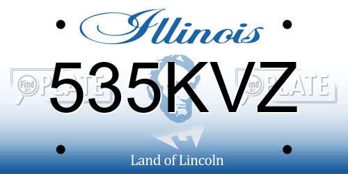 535KVZ Illinois License Plate