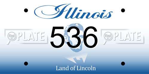 536 Illinois License Plate
