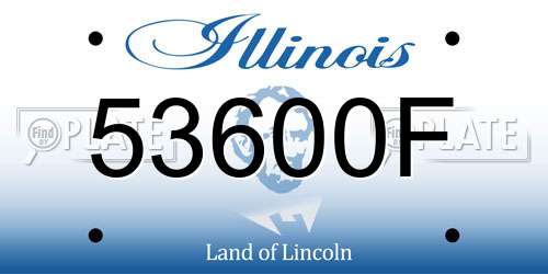 53600F Illinois License Plate