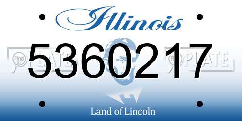 5360217 Illinois License Plate