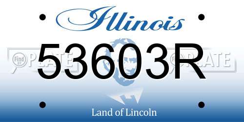 53603R Illinois License Plate