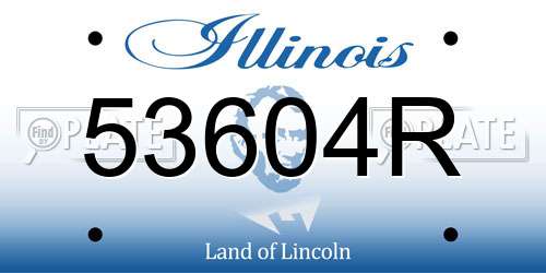 53604R Illinois License Plate