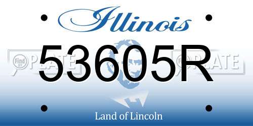53605R Illinois License Plate
