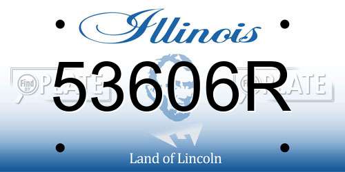 53606R Illinois License Plate