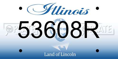 53608R Illinois License Plate