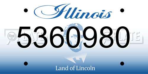 5360980 Illinois License Plate