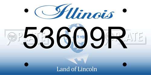 53609R Illinois License Plate