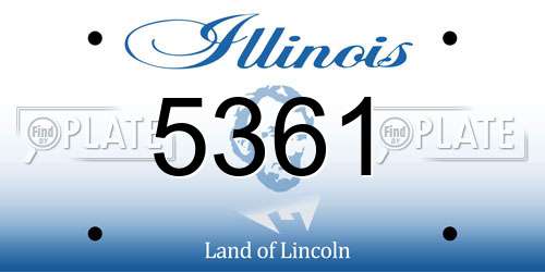 5361 Illinois License Plate