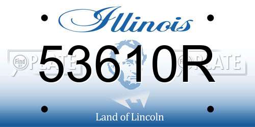 53610R Illinois License Plate