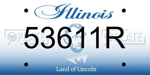 53611R Illinois License Plate
