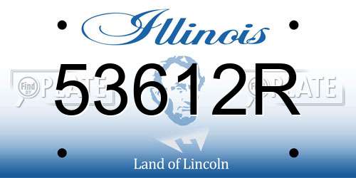 53612R Illinois License Plate