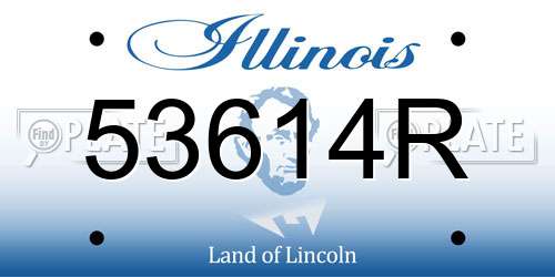 53614R Illinois License Plate