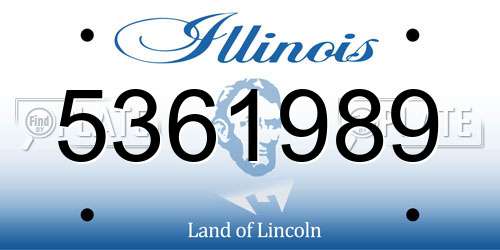 5361989 Illinois License Plate