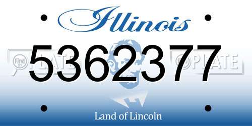 5362377 Illinois License Plate