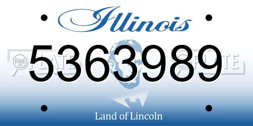 5363989 Illinois License Plate