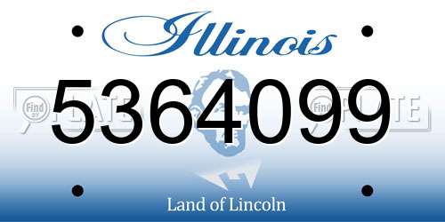 5364099 Illinois License Plate