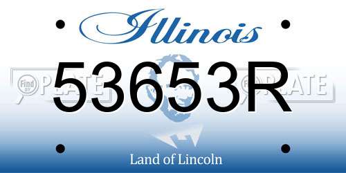 53653R Illinois License Plate