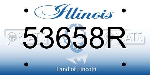 53658R Illinois License Plate