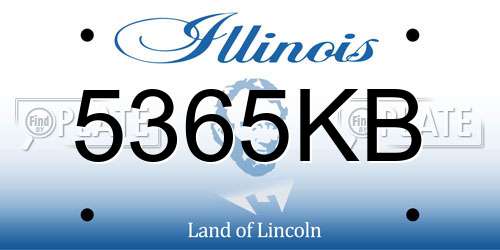 5365KB Illinois License Plate