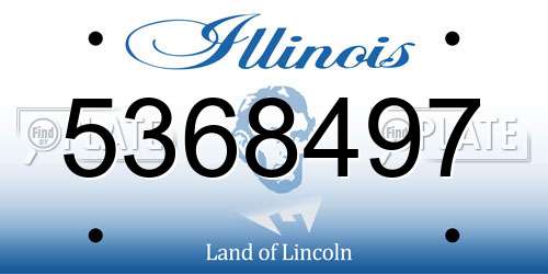 5368497 Illinois License Plate