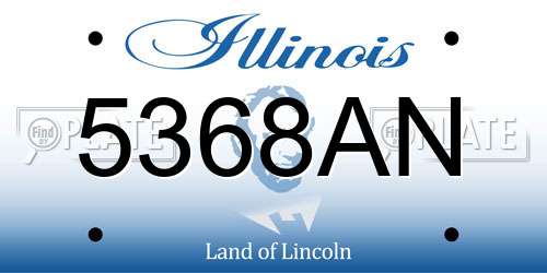 5368AN Illinois License Plate