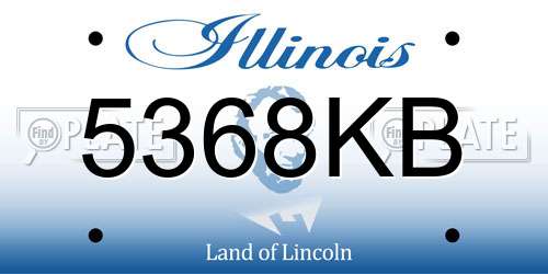 5368KB Illinois License Plate