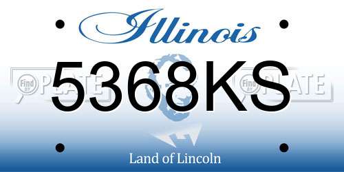 5368KS Illinois License Plate