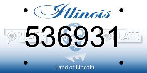 536931 Illinois License Plate