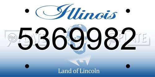 5369982 Illinois License Plate