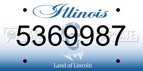 5369987 Illinois License Plate