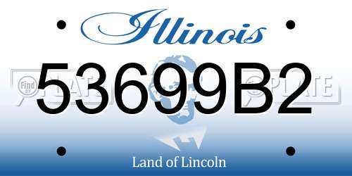 53699B2 Illinois License Plate