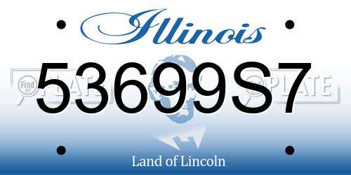 53699S7 Illinois License Plate